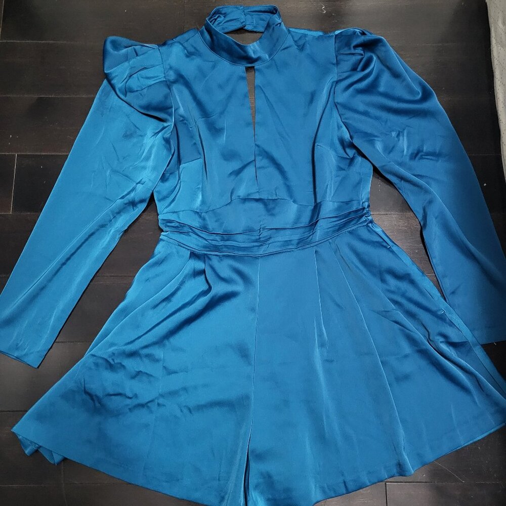 Long Sleeve Satin Dress